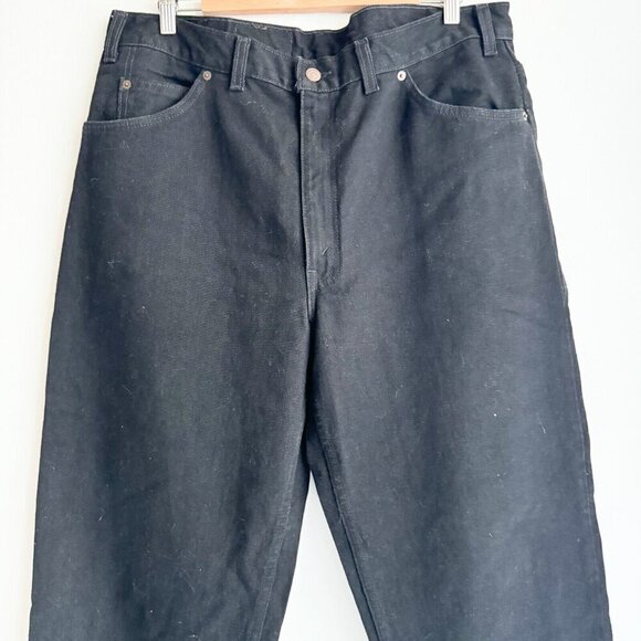 Vintage Black Denim Orange tab  Men's Jeans 38" X 34" - Picture 2 of 8